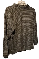 Vintage LLBean Mock Turtle Neck Shirt Men's Large