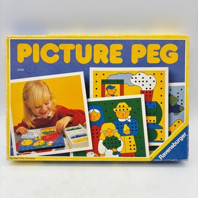 VINTAGE Picture Peg Ravensburger 1992 Matching Colors Shapes Kids
