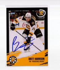 BRETT HARRISON autographed SIGNED '25/26 PROVIDENCE BRUINS team card