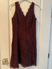 Loft Burgundy/Wine Lace Dress NWT 00P