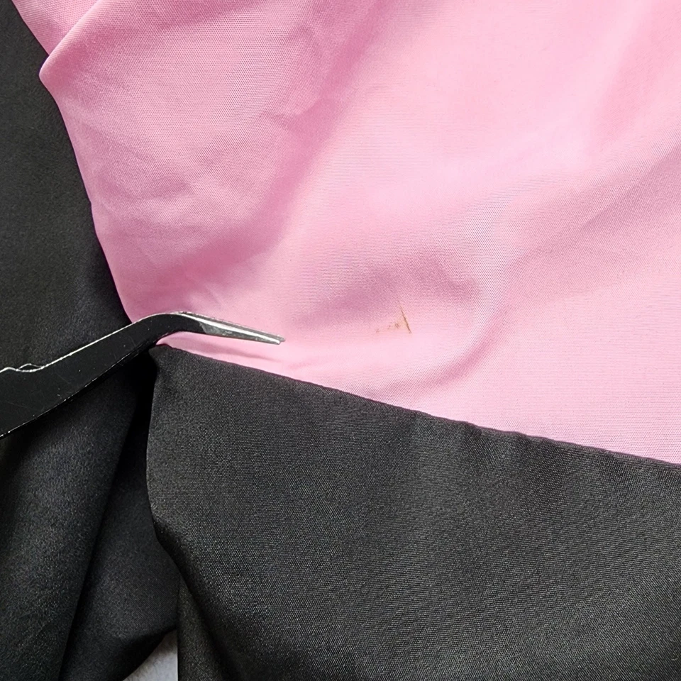 Rue21 Jacket Womens L Black Pink Pullover Half Zip Good Vibes Hooded Windbreaker - Image 3 of 4