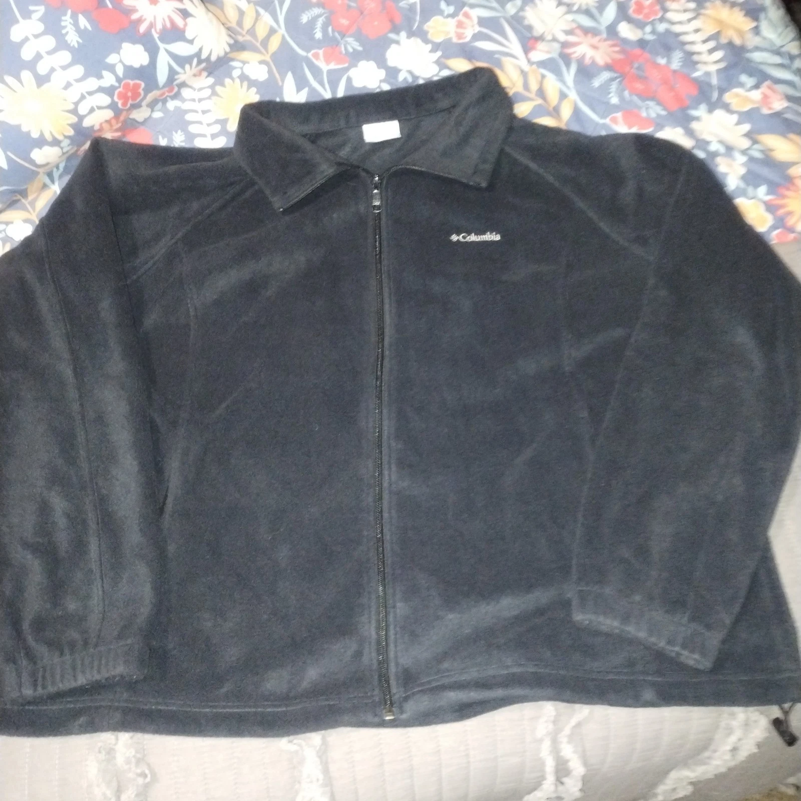 Columbia Women's Black Fleece Full Zip Jacket Plus Size 3X Outdoors Camping