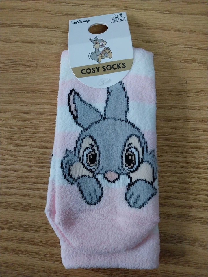 Ex Primark Ladies Thumper 1 Pair Gripper Cosy Lounge Socks Slipper Bed Warm Sock - Image 2 of 4