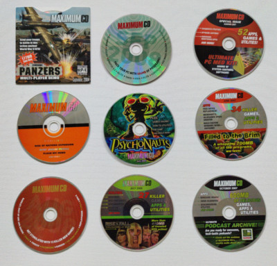 Maximum PC Discs CD Lot Game Demos Software Apps Utilities Psychonauts