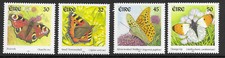 IRELAND  Scott # 1262 - 1265 Mint Never Hinged Complete Butterflies Set
