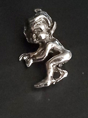 Vintage Fairy /Pixie/ Elf Brooch /Pin Costume Jewelry