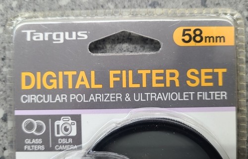 Targus 58mm Circular Polarizing +UV CPL Glass Lens Filter 58 mm Multi-Coated NEW - Picture 6 of 6