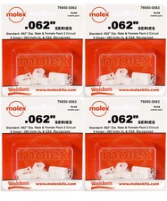 Molex 2-Pin Connector Kit 0.062" 12 Sets 24 18 AWG Crimp Terminals