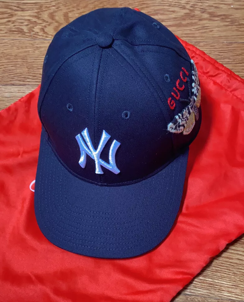 Limited Gucci MLB New York Yankees Royal Black Baseball Cap size 57-61cm