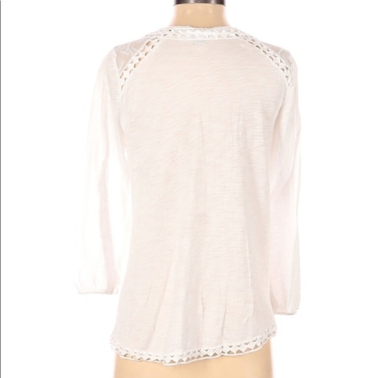 Lucky Brand small oversized basic white blouse - image 2