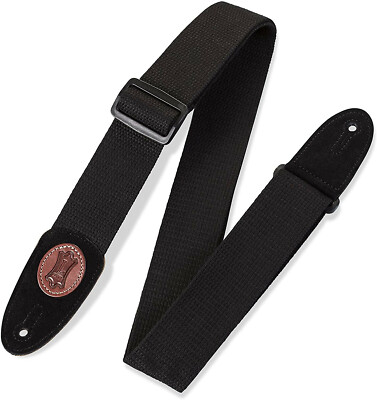 Levy's Leathers Signature Series Cotton XL Guitar Strap, Black (MSSC8-XL-BLK)