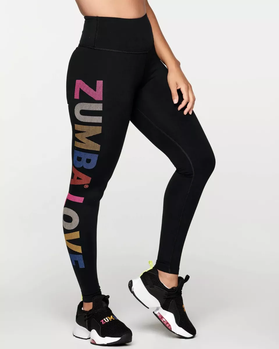 Zumba Lovin' High Waisted Ankle Leggings ~ Bold Black ~ XS L XL