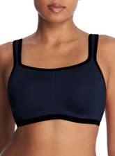 NATORI 731050 YOGI CONVERTIBLE SPORTS BRA MIDNIGHT NAVY/ BLACK SIZE 36B