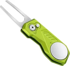 Mile High Life Golf Divot Repair Tool w Magnetic Ball G-Lime Green 
