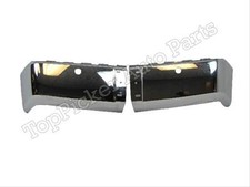 Rear Bumper Chrome Capend Set For 2007-2013 Silverado Sierra W Sensor Hole Rear Bumper Chrome Capend Set For 2007-2013 Silverado Sierra W Sensor Hole