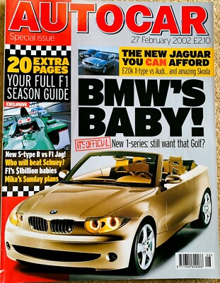 AUTOCAR MAGAZINE 27-FEB-02 - Jaguar X-Type, Ford Thunderbird, BMW X5 4.6 iS E53
