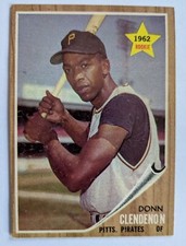 DONN CLENDENON, 1962 TOPPS ROOKIE CARD #86. rookie card picture