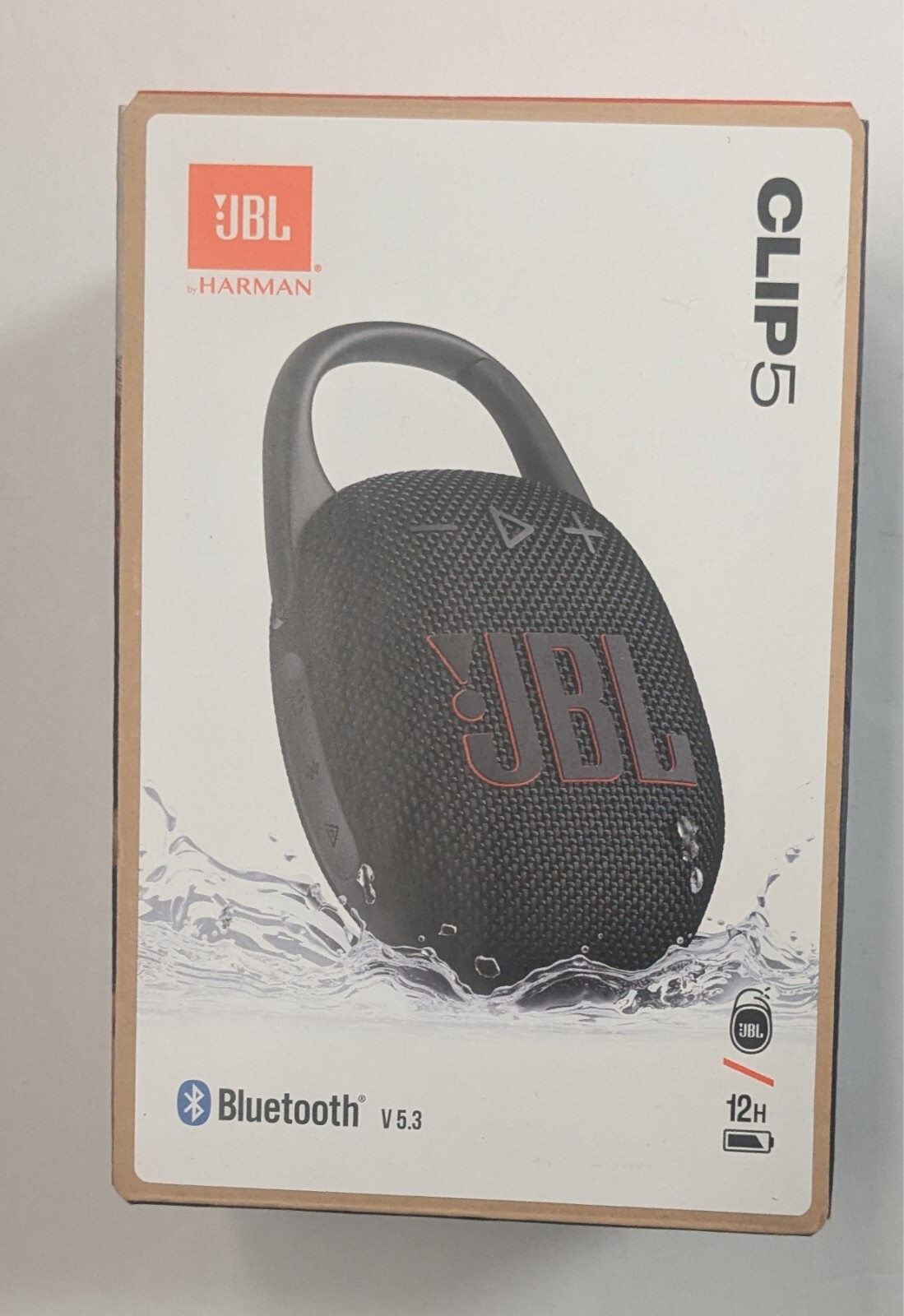 JBL Clip 5 Portable Waterproof Speaker Dust Proof Black New Factory Sealed-image