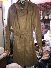 Nwt Charlotte Russe Tan/brown Long Jacket Trench Coat Belt Women's Xl Wool Blend