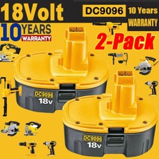 2 PACK 5500mAh 18V 18 VOLT Battery For DC9096 DC9098 DC9099 DW9099 DC9096-2 NiMh