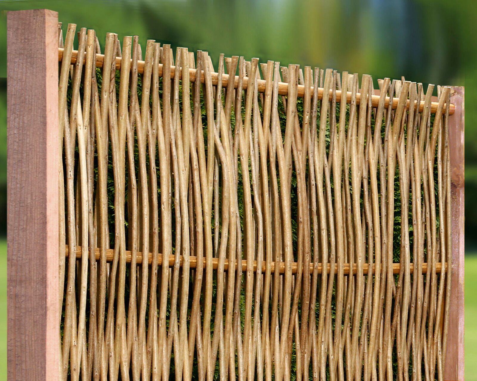 Zaun Robinienzaun Kompakt WEIDENPROFI Sichtschutz Gartenzaun Flechtzaun B-WARE