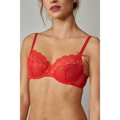 Soutien-gorge BARBARA Avec Armatures - Rouge - Taille 90C - Style Balconnet - Neuf Avec étiquettes