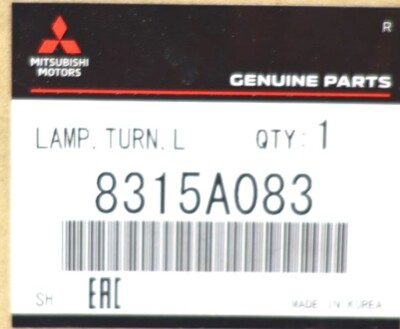 NEW OEM Mitsubishi Turn Signal Fog Lamp Assy Left 8315A083