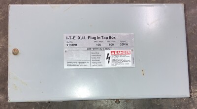 Siemens X104PB 100 Amp 480-600 Volt 3 Phase 4 Wire Tap Box TESTED GOOD CONDITION