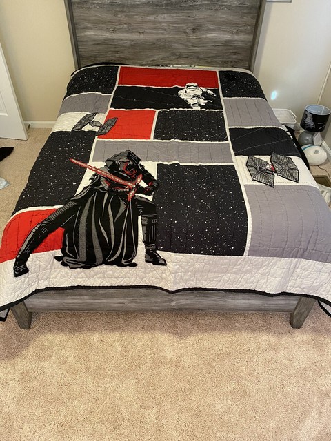 Pottery Barn Kids Star Wars Force Awakens Full Queen Quilt Kylo