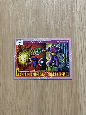1991 Impel Marvel Universe Series II Captain America Baron Zemo vs #99