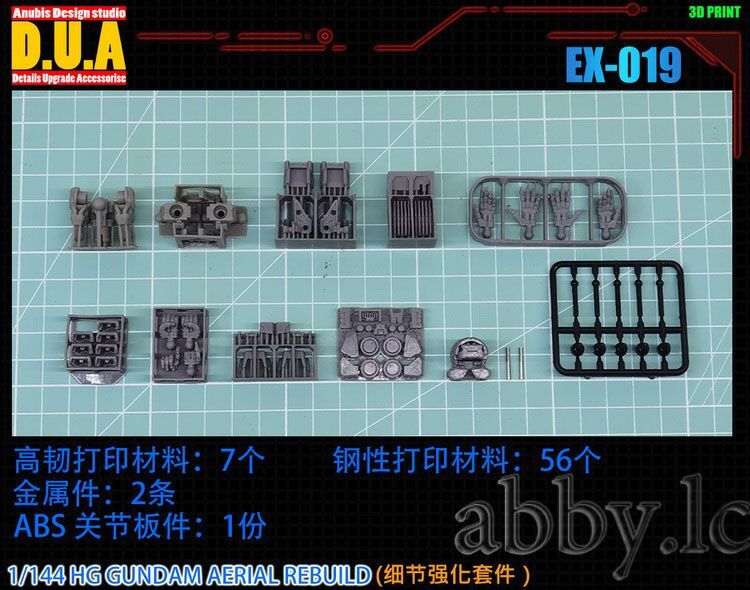 for HG 1/144 XVX-016RN Aerial Rebuild Resin Heighten Details