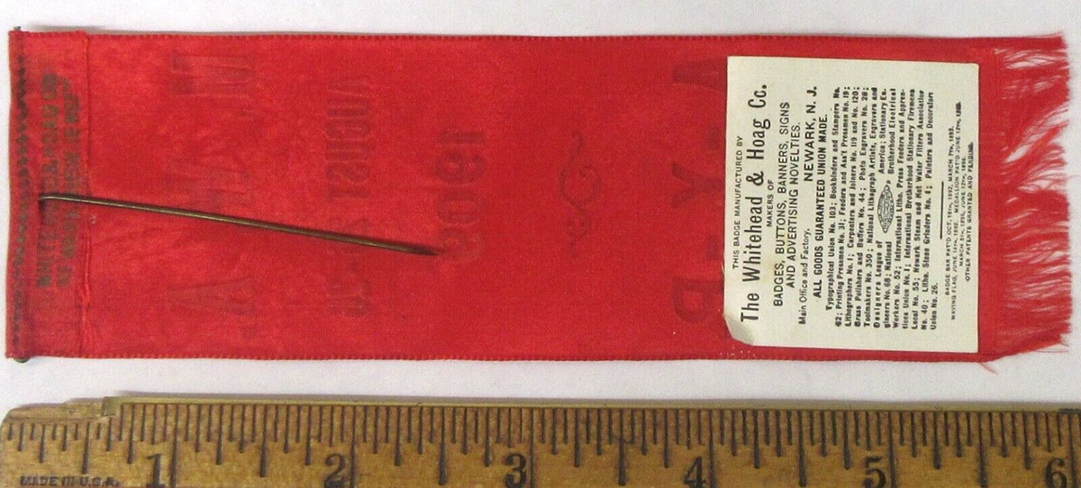 Aug 25/26 M.W.A. Modern Woodmen ribbon 1909 Alaska Yukon
