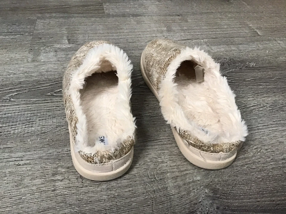 Zapatillas sin cordones forradas de piel sintética de salvia talla 10 TOMS para mujer 10018795 Foto 3 de 4