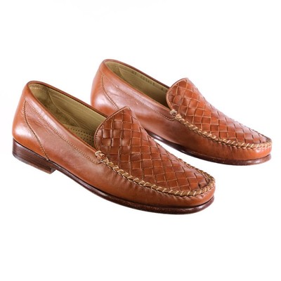 COLE HAAN Collection Woven Loafers Moc Toe Sz. 8 M ITALY  display picture 1