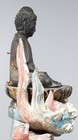 ANTIQUE CHINESE /TIBETAN WOOD CARVED AND POLYCHROME SEATED BUDDHA — photo 8