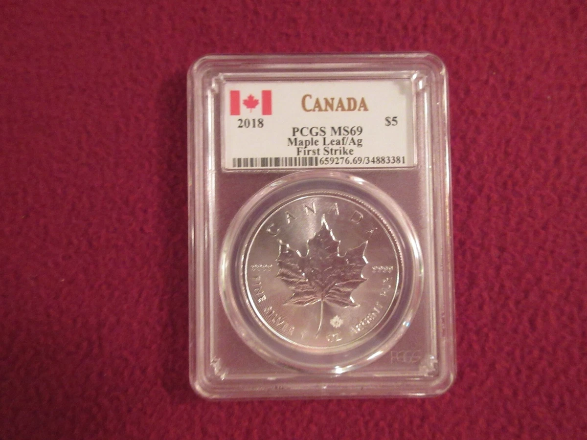 コレクション NGC MS69 2018  Maple Leaf $5 コレクション NGC MS69 2018 Maple Leaf 2018 CANADA SILVER MAPLE