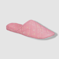 Charter Club Women's Pink Quilted Paisley Floral Slippers Shoes Size 11-12