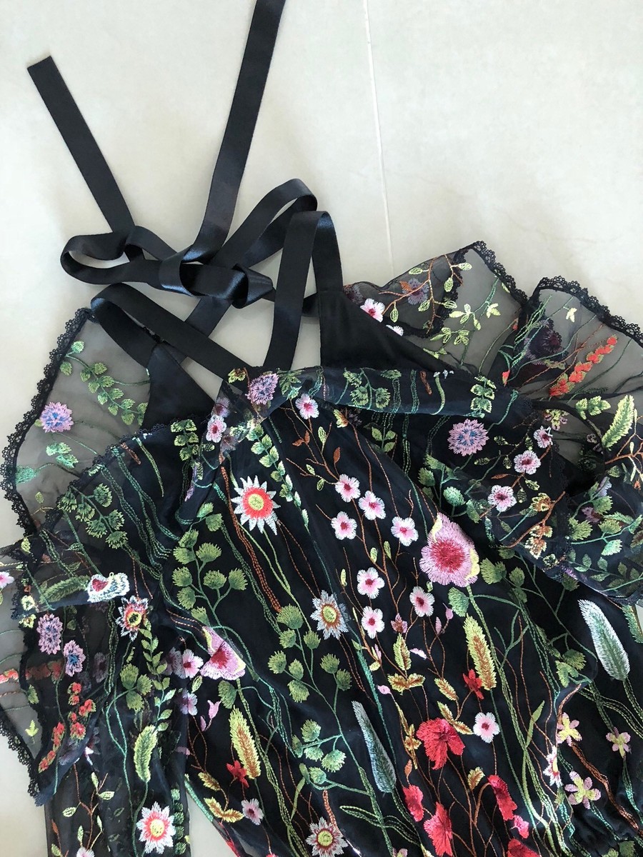 Alexis Adeline Floral Embroidered Dress. Size SMALL. Pre-Owned. | eBay