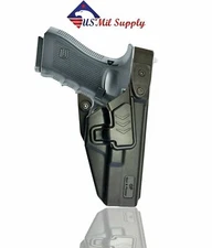 OWB Police Duty Holster for Glock 17 22 31 Thumb Release Level 2 & 3  Belt Clip