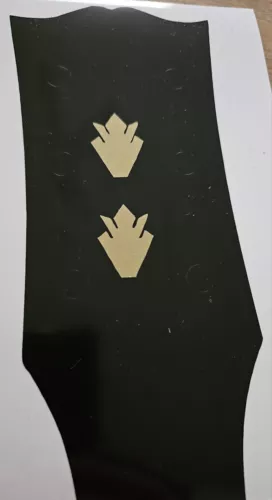 2 GOLD   Decal  Headstock Logos, Die-Cut Vinyl Decal Crown Only