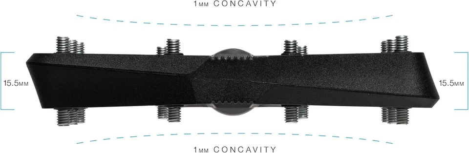 Pedales planos de MTB Stamp - Tamaño específico, ligeros, versátiles, duraderos para bicicleta Peda Foto 4 de 4