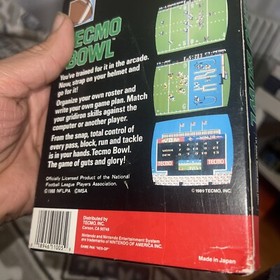 Tecmo Bowl NES Nintendo Complete CIB Authentic Nice Label NFL Official Licensed