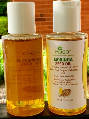 MOGO  Organic Moringa Oil.Anti Aging,Beauty Lift Elixir,Hair Growth. 100% Pure