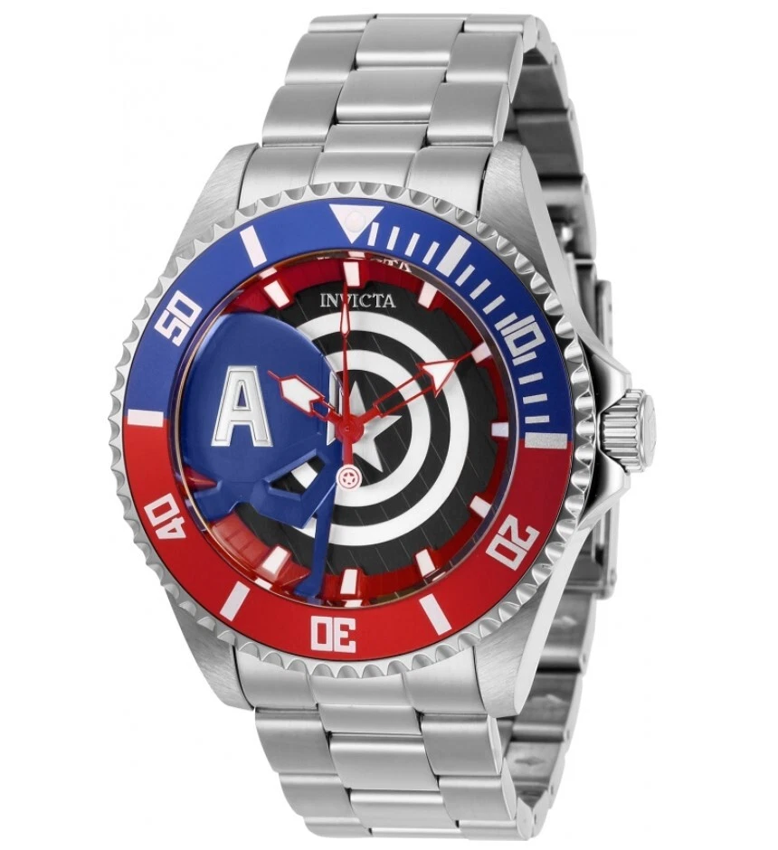 Invicta Marvel Captain America Men s 44mm Limited Edition Quartz Watch 29680