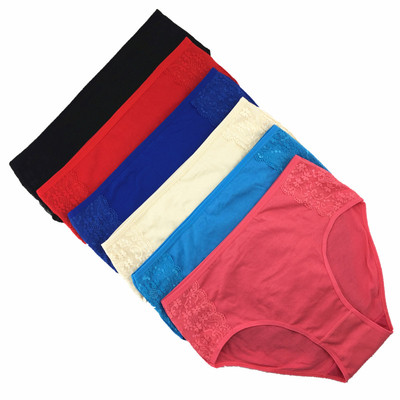 3 Or 6 Pcs Lot Womens Cotton High Waist Full Briefs Underwear Basic Mama Panties