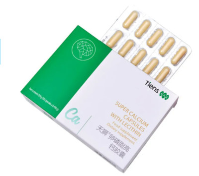 Calcium Kapseln TIENS Super Calcium + Vitamin D Lecithin Taurin 20 Kapseln