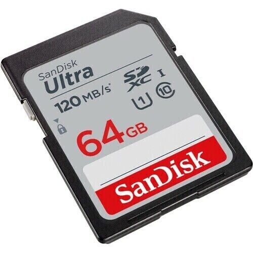 Sandisk Ultra SDXC Memory Card 64GB Class 10 UHS-I 120mb/s SDSDUN4-064G - Picture 2 of 3
