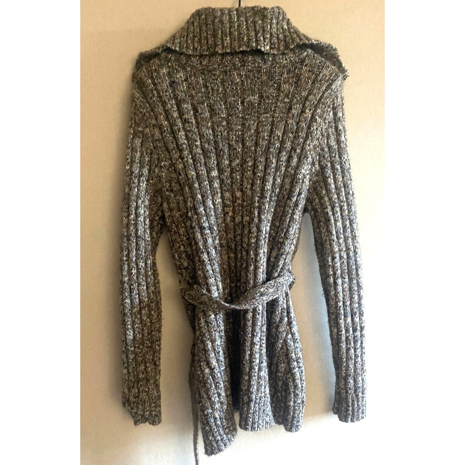 Mimi Maternity Tan Multi Button Front Belted Card… - image 3