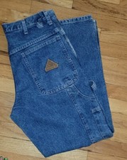 Bulwark Fire Retardant Denim Carpenter Jeans Tool Pocket, Hammer Loop, 34/32