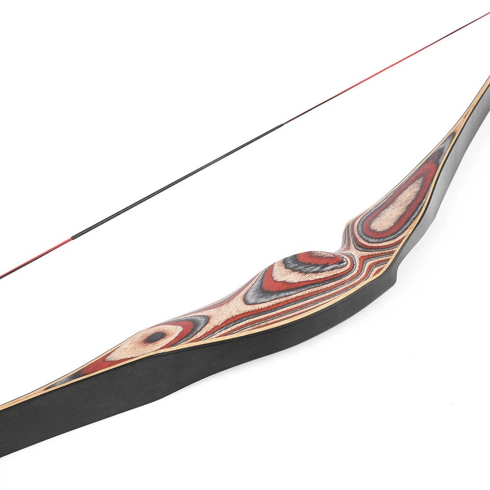 58" Triangle Longbow Traditional Bow 20-50lbs Archery Bamboo Recurve Bow Hunting - Image 4 of 4